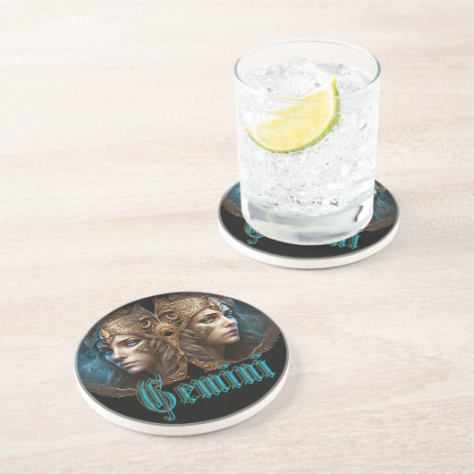 Gemini Zodiac Sign Getränkeuntersetzer (Seite)