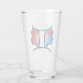 Gemini Zodiac Sign Glas (Rückseite)
