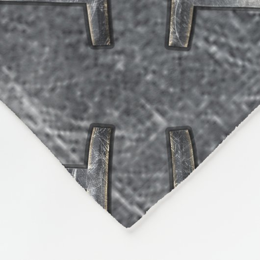 Gemini Zodiac Sign Grunge gestörtes Silber Fleecedecke (Ecke)