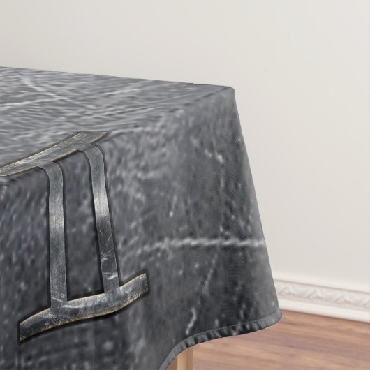 Gemini Zodiac Sign Grunge gestörtes Silber Tischdecke (Beispiel)