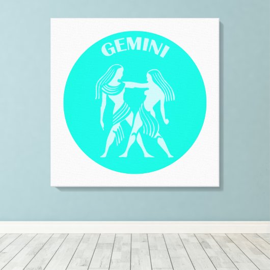 Gemini, Zodiac Sign, Horoscope, Astrology Leinwanddruck (Insitu (Holzboden))