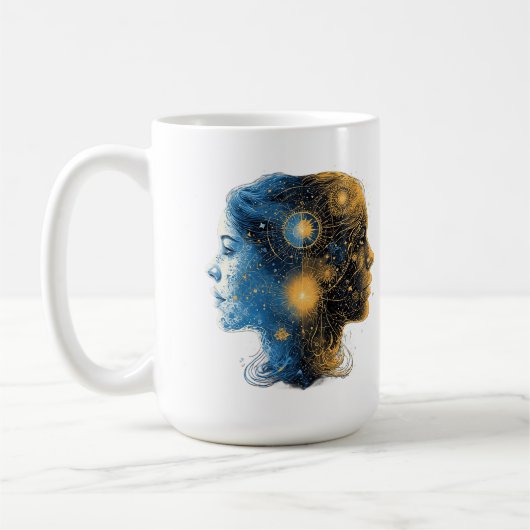 Gemini Zodiac Sign Kaffeetasse (Links)