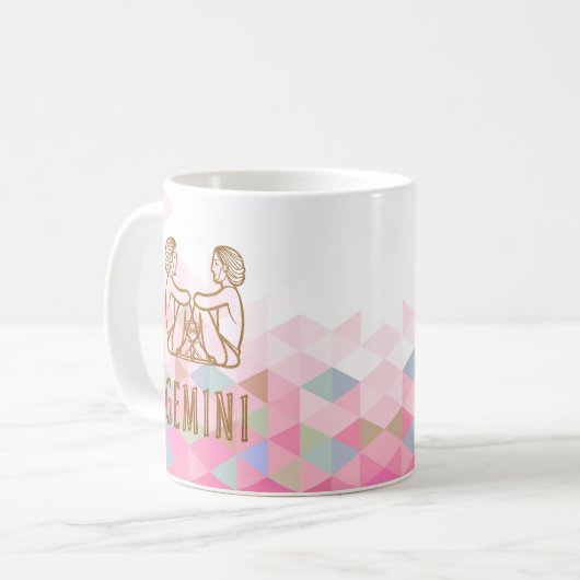 Gemini Zodiac Sign Kaffeetasse (Vorderseite Links)
