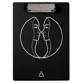 Gemini Zodiac Sign Klemmbrett