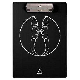 Gemini Zodiac Sign Klemmbrett