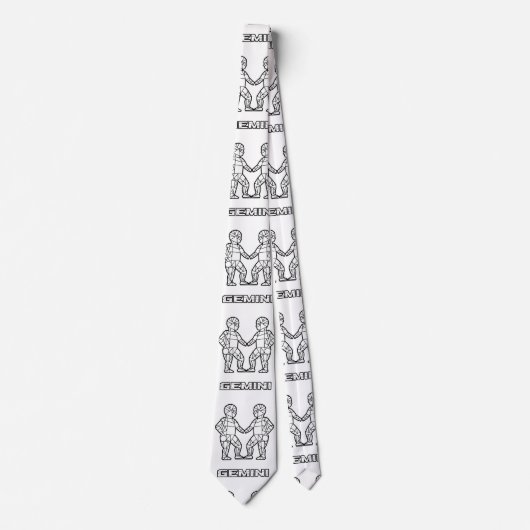 Gemini Zodiac Sign Krawatte (Vorderseite)
