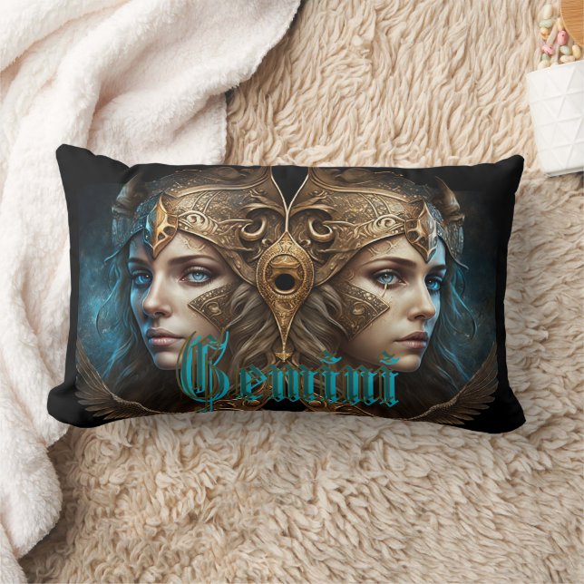 Gemini Zodiac Sign Lendenkissen (Decke)