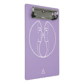 Gemini Zodiac Sign - Mini Klemmbrett (Schrägansicht)