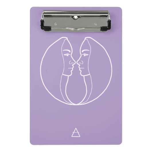 Gemini Zodiac Sign - Mini Klemmbrett (Vorderseite)