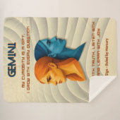 Gemini Zodiac Sign Modern 3D Astrology Design Sherpadecke (Vorderseite (Horizontal))