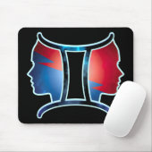 Gemini Zodiac Sign Mousepad (Mit Mouse)