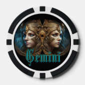 Gemini Zodiac Sign Pokerchips (Vorderseite)