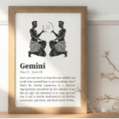 Gemini Zodiac Sign Poster