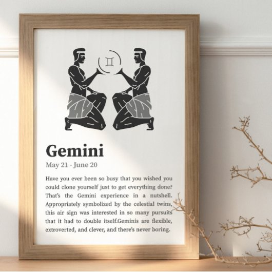 Gemini Zodiac Sign Poster