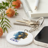 Gemini Zodiac Sign Schlüsselanhänger (Vorderseite rechts)