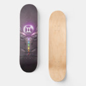 Gemini Zodiac Sign Seven Chakras Skateboard (Vorderseite)