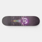 Gemini Zodiac Sign Seven Chakras Skateboard (Horizontal)