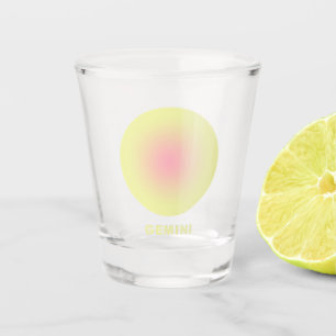 Gemini Zodiac Sign Stilvolle Gradient Schnapsglas