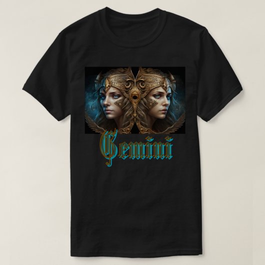Gemini Zodiac Sign T-Shirt (Design vorne)