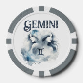 Gemini Zodiac Sign Themed Geburtstagsfeier Pokerchips (Vorderseite)