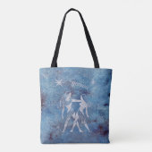 Gemini Zodiac Sign Tote Bag Tasche (Rückseite)