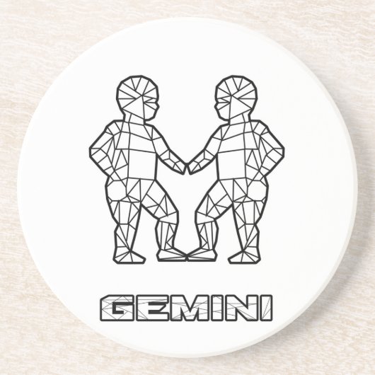 Gemini Zodiac Sign Untersetzer (Vorne)