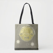 Gemini Zodiac Sign Yellow White Gray Mandala Tasche (Vorderseite)