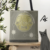 Gemini Zodiac Sign Yellow White Gray Mandala Tasche
