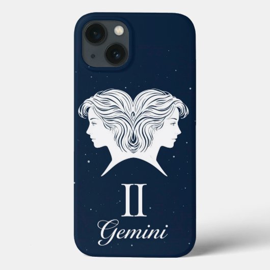 Gemini Zodiac Signature Illustration mit Artistic Case-Mate iPhone Hülle (Rückseite)