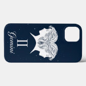 Gemini Zodiac Signature Illustration mit Artistic Case-Mate iPhone Hülle (Rückseite (Horizontal))