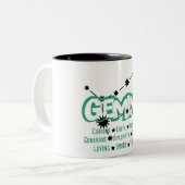 Gemini Zodiac Signature Tasse (Vorderseite Links)