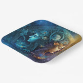 Gemini Zodiac Signature Watercolor Design Pappteller (Gewinkelt)