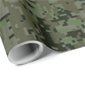 Gemini Zodiac signiert grüne digitale Camouflage Geschenkpapier (Rolleneckpunkt)