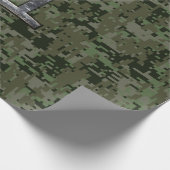 Gemini Zodiac signiert grüne digitale Camouflage Geschenkpapier (Ecke)