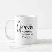 Gemini zodiac signiert positive Eigenschaften Kaffeetasse (Links)