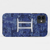 Gemini Zodiac-Signierung auf der Blue-Camouflage Case-Mate iPhone Hülle (Rückseite (Horizontal))