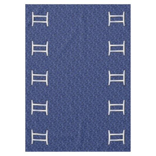 Gemini Zodiac-Signierung auf der Blue-Camouflage Tischdecke (Vorderseite)