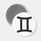 Gemini Zodiac Signikon Magnet (Vorderseite/Rückseite)