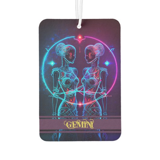 Gemini Zodiac Signs Celestial Air Freshener Autolufterfrischer (Rückseite)
