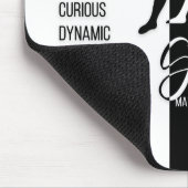 Gemini Zodiac Signu Mousepad, Schwarz & Weiß Mousepad (Ecke)