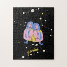 Gemini Zodiac Sing im Weltraum