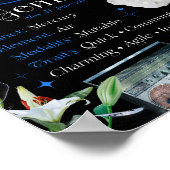 Gemini Zodiac Star Sign Y2K Black 4:5 Poster (Ecke)