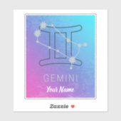 Gemini Zodiac Star Zeichenfarben Horoskop Aufkleber (Blatt)