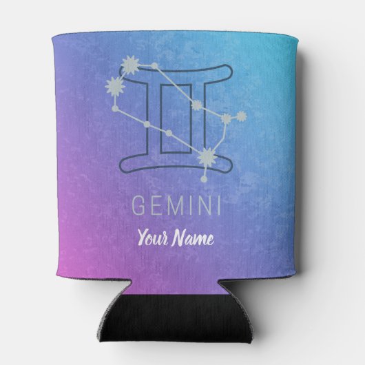 Gemini Zodiac Star Zeichenfarben Horoskop Dosenkühler (Rückseite)