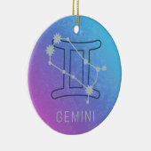 Gemini Zodiac Star Zeichenfarben Horoskop Keramik Ornament (Rechts)
