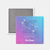 Gemini Zodiac Star Zeichenfarben Horoskop Magnet (Vorderseite/Rückseite)