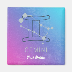 Gemini Zodiac Star Zeichenfarben Horoskop Magnet