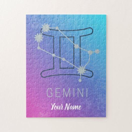 Gemini Zodiac Star Zeichenfarben Horoskop Puzzle (Vertikal)