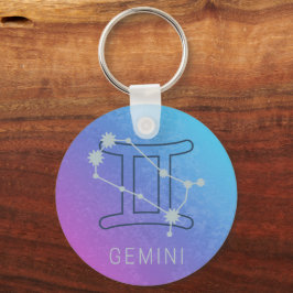 Gemini Zodiac Star Zeichenfarben Horoskop Schlüsselanhänger