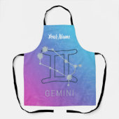 Gemini Zodiac Star Zeichenfarben Horoskop Schürze (Vorderseite)